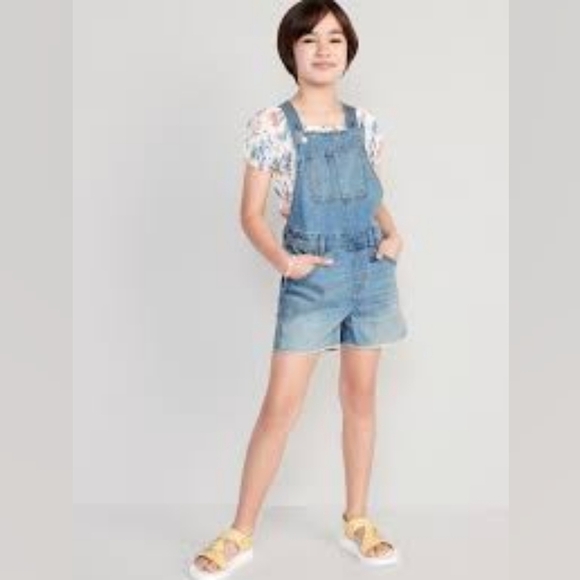 Old Navy Other - Old Navy #879544 Denim Shortalls for Girls NWT, size XL (14-16)